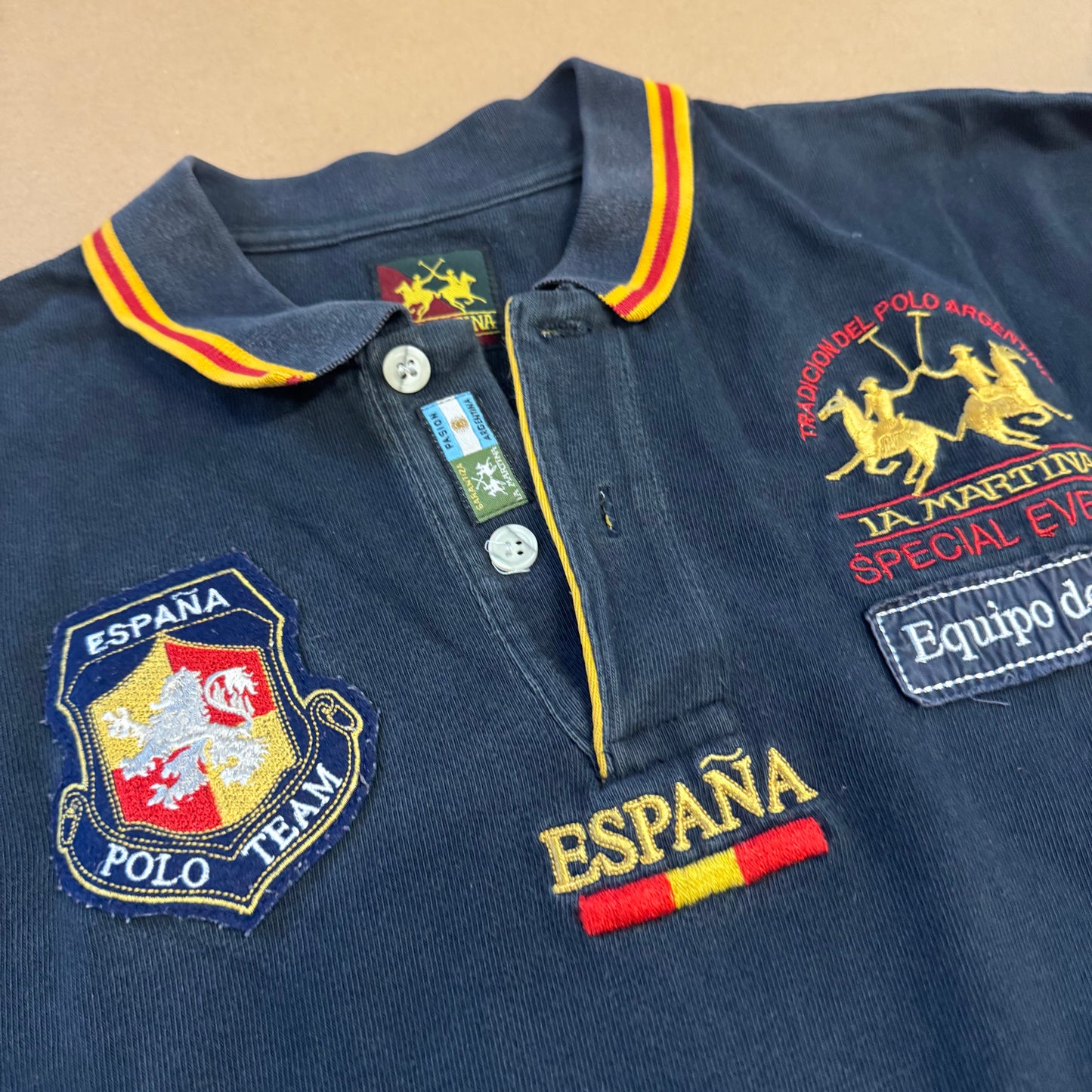 La Martina Spain black vintage polo