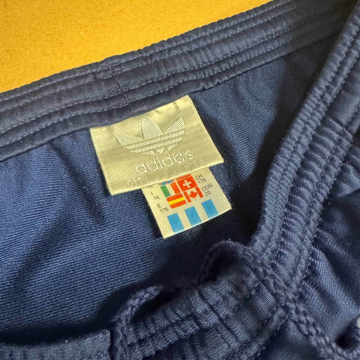 Adidas vintage blue baggy track pants