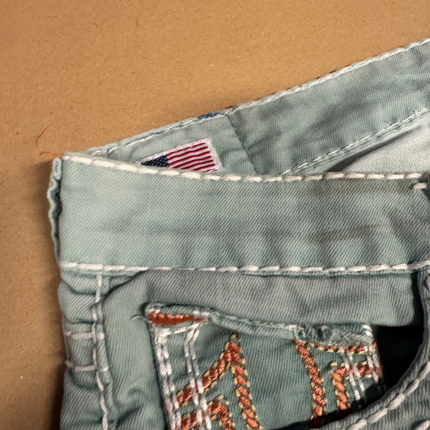 True Religion turquoise vintage pants
