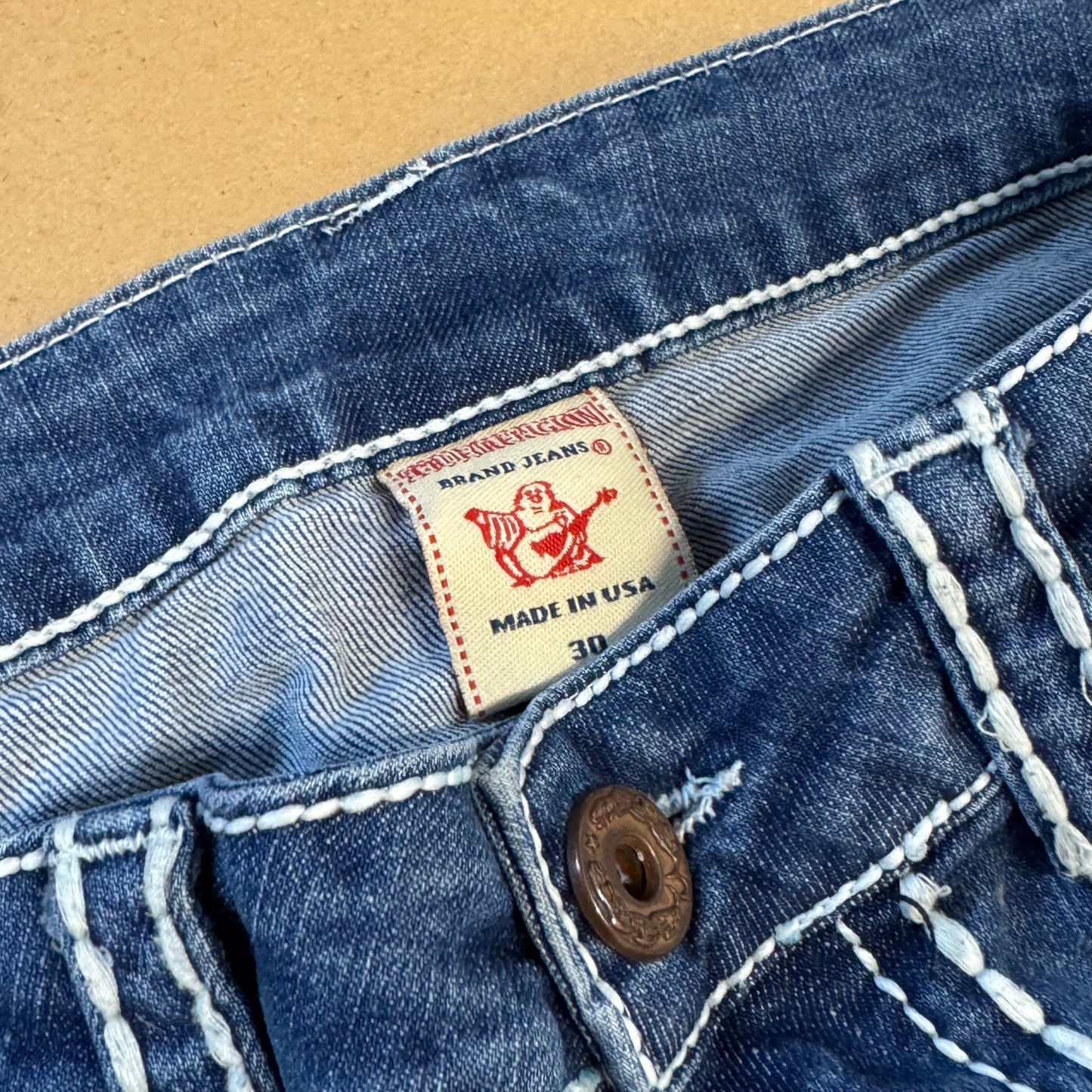 True Religion straight blue vintage jeans