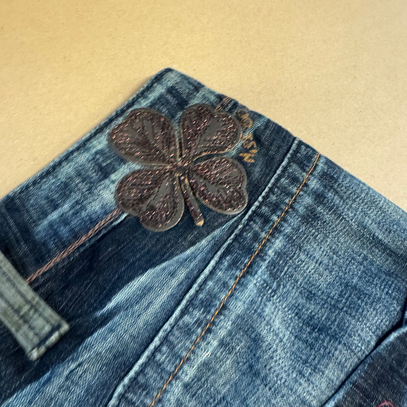 Detailansicht: Sourced limited accessories and clothes Miss Sixty floral wide leg stone washed jeans – Logo, Nähte oder Material