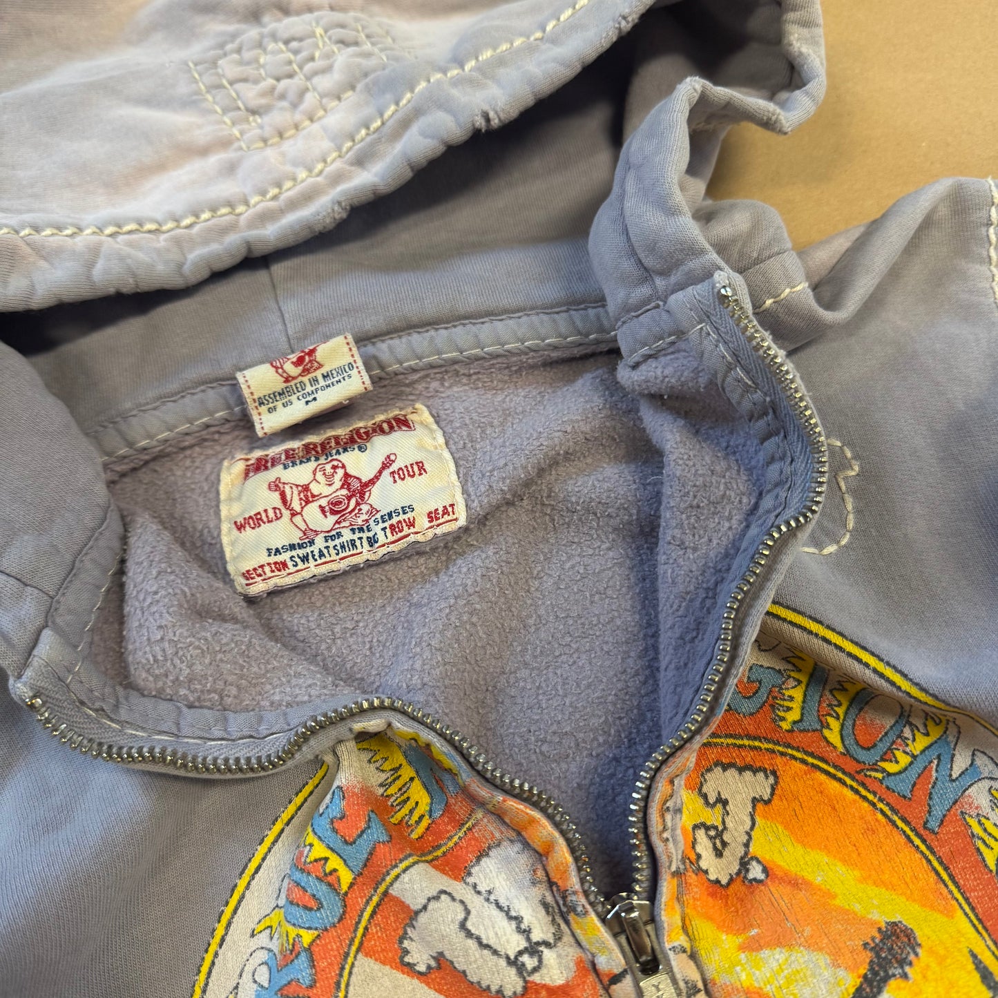 True Religion Brand Jeans destroyed hoodie