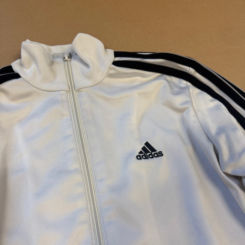 Detailansicht: Sourced limited accessories and clothes Adidas Y2K vintage white track jacket – Logo, Nähte oder Material