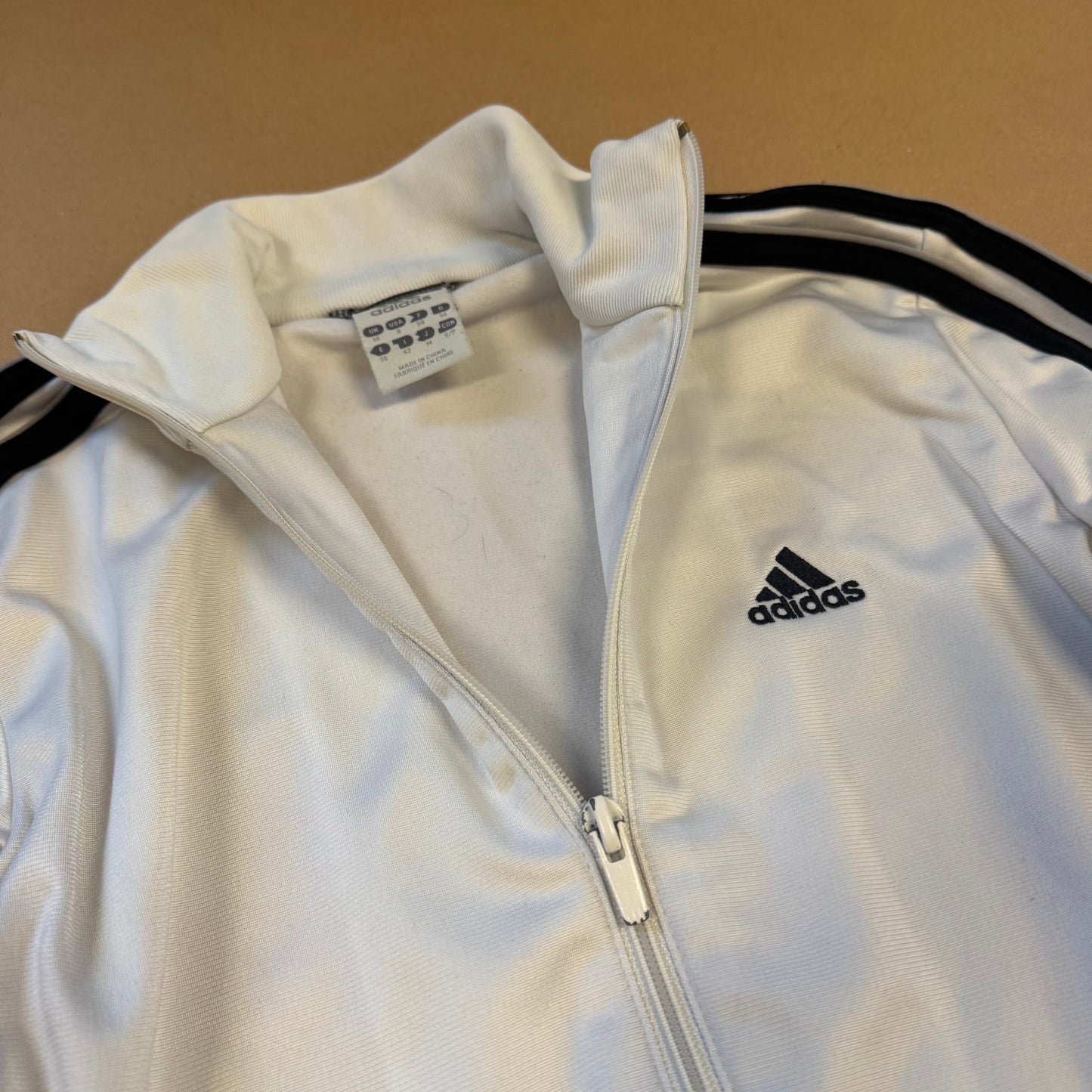 Adidas Y2K vintage white track jacket