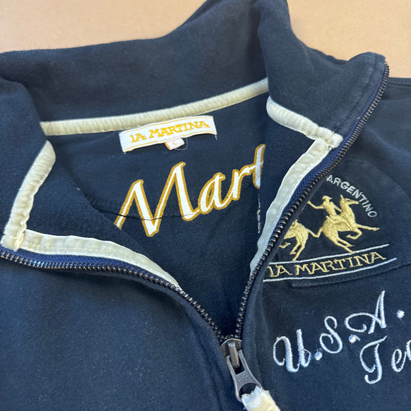Detailansicht: Sourced limited accessories and clothes La Martina United States Polo team women’s zip-up – Logo, Nähte oder Material