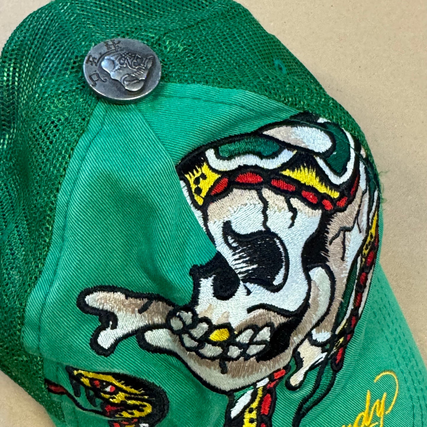 Don Ed Hardy vintage green cap