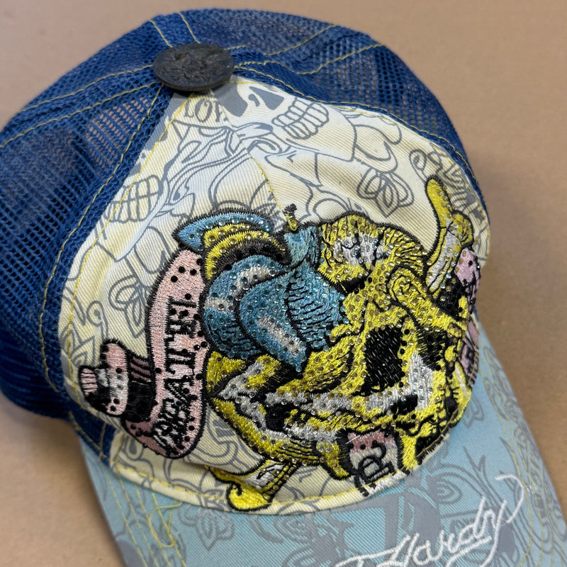 Detailansicht: Sourced limited accessories and clothes Ed Hardy vintage Y2K rhinestones cap – Logo, Nähte oder Material