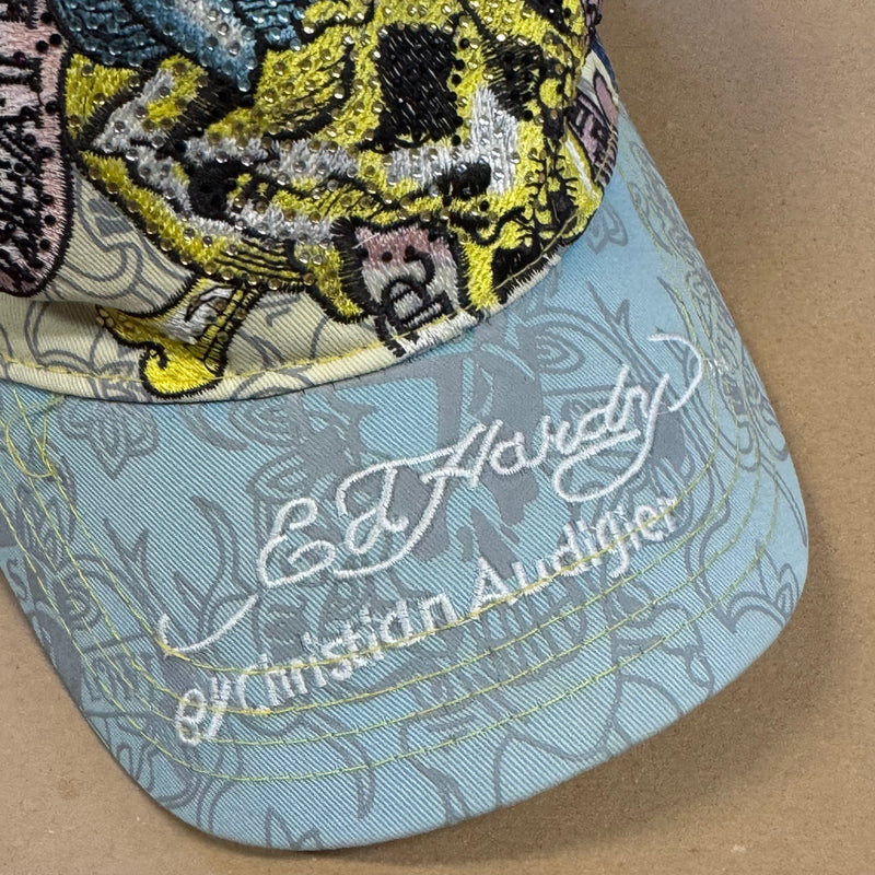 Detailansicht: Sourced limited accessories and clothes Ed Hardy vintage Y2K rhinestones cap – Logo, Nähte oder Material