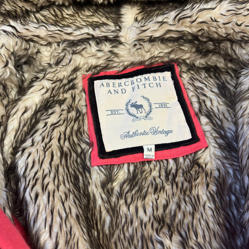 Detailansicht: Sourced limited accessories and clothes Abercrombie & Fitch authentic vintage Y2K fur hoodie – Logo, Nähte oder Material