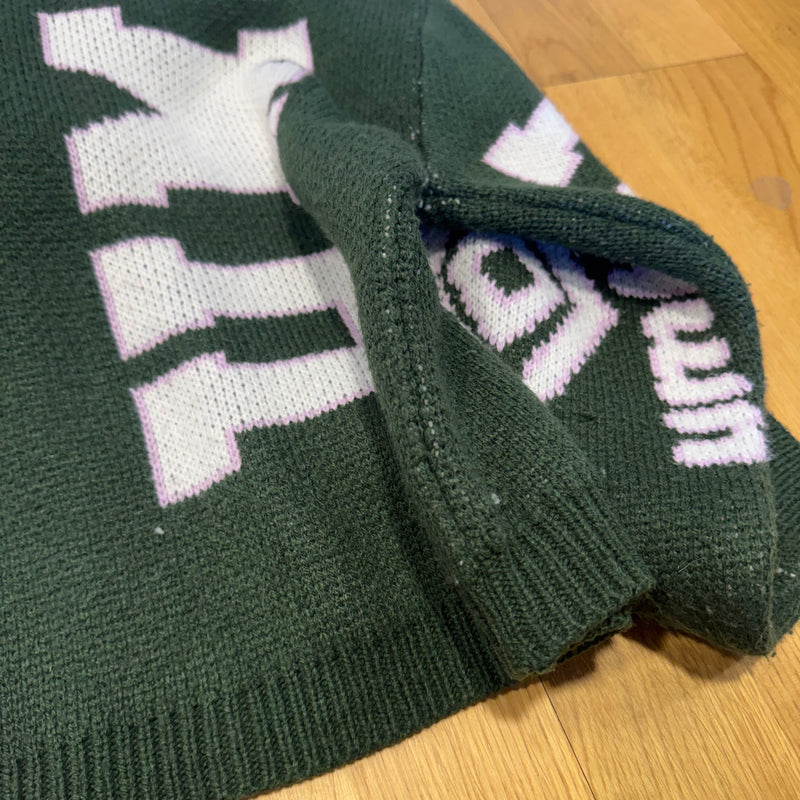 Detailansicht: Sourced limited accessories and clothes Umbro colourful cropped knitted zip-up hoodie – Logo, Nähte oder Material