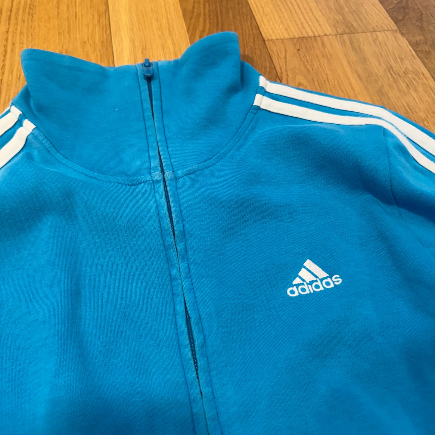 Adidas Y2K light blue zip-up jacket