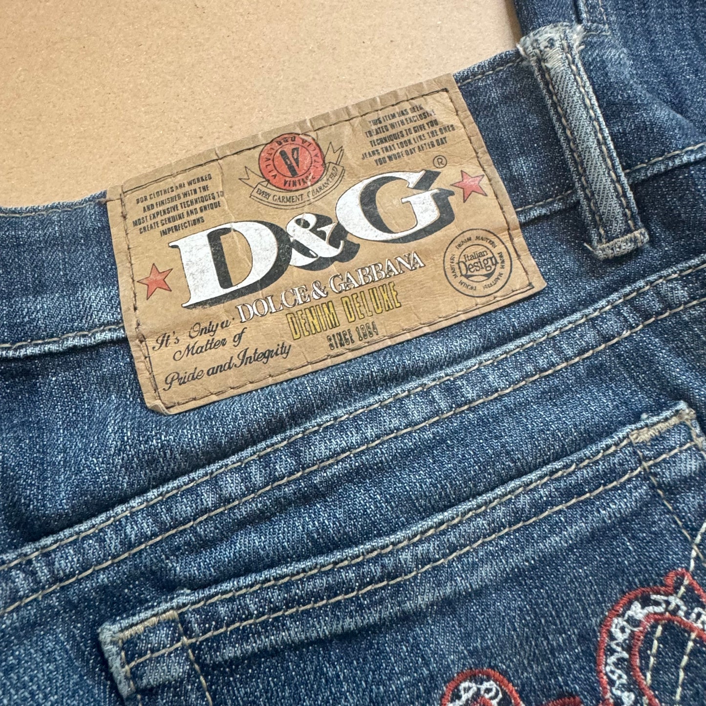 Dolce & Gabbana retro wide-leg low waist jeans