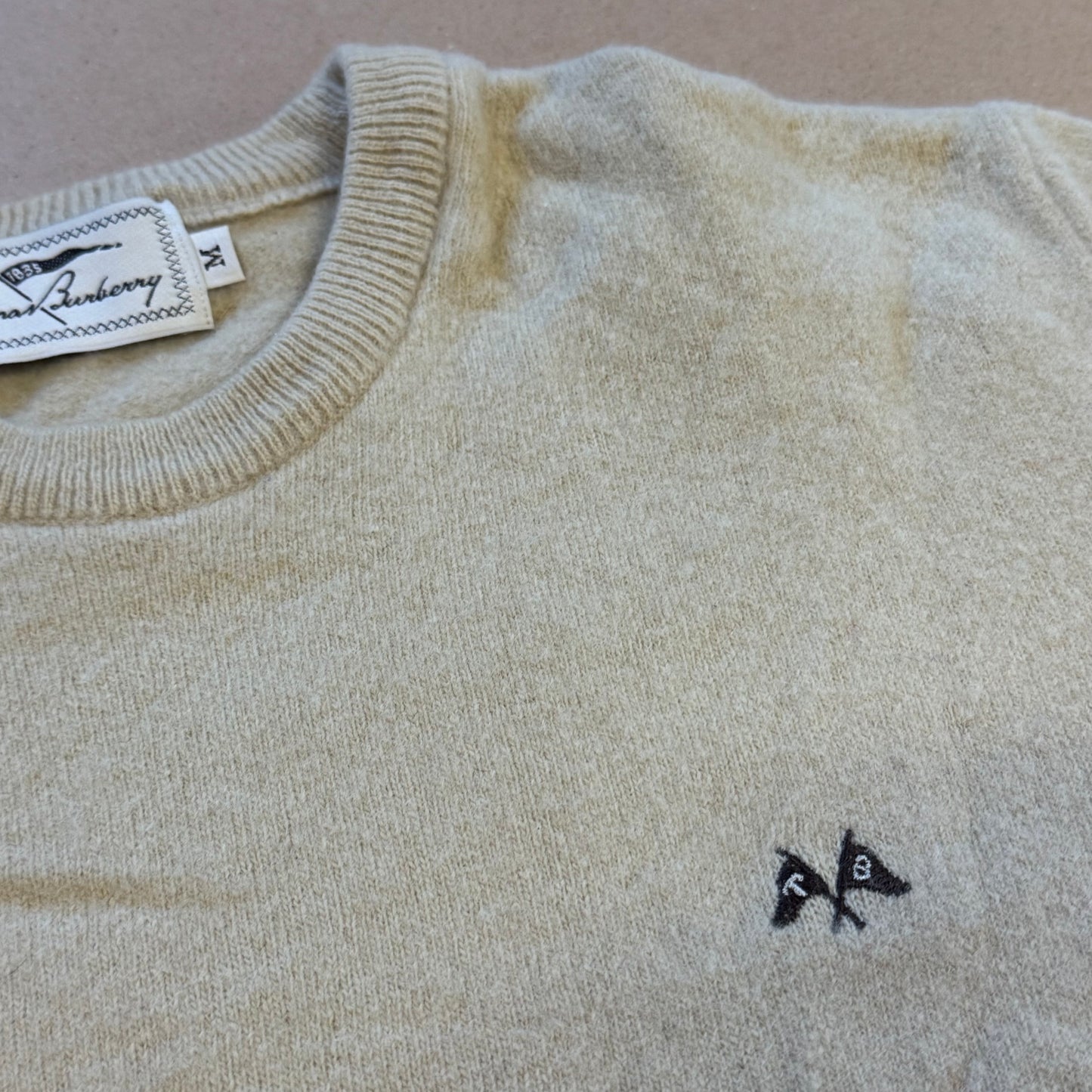 Thomas Burberry vintage lambswool womens sweatshirt