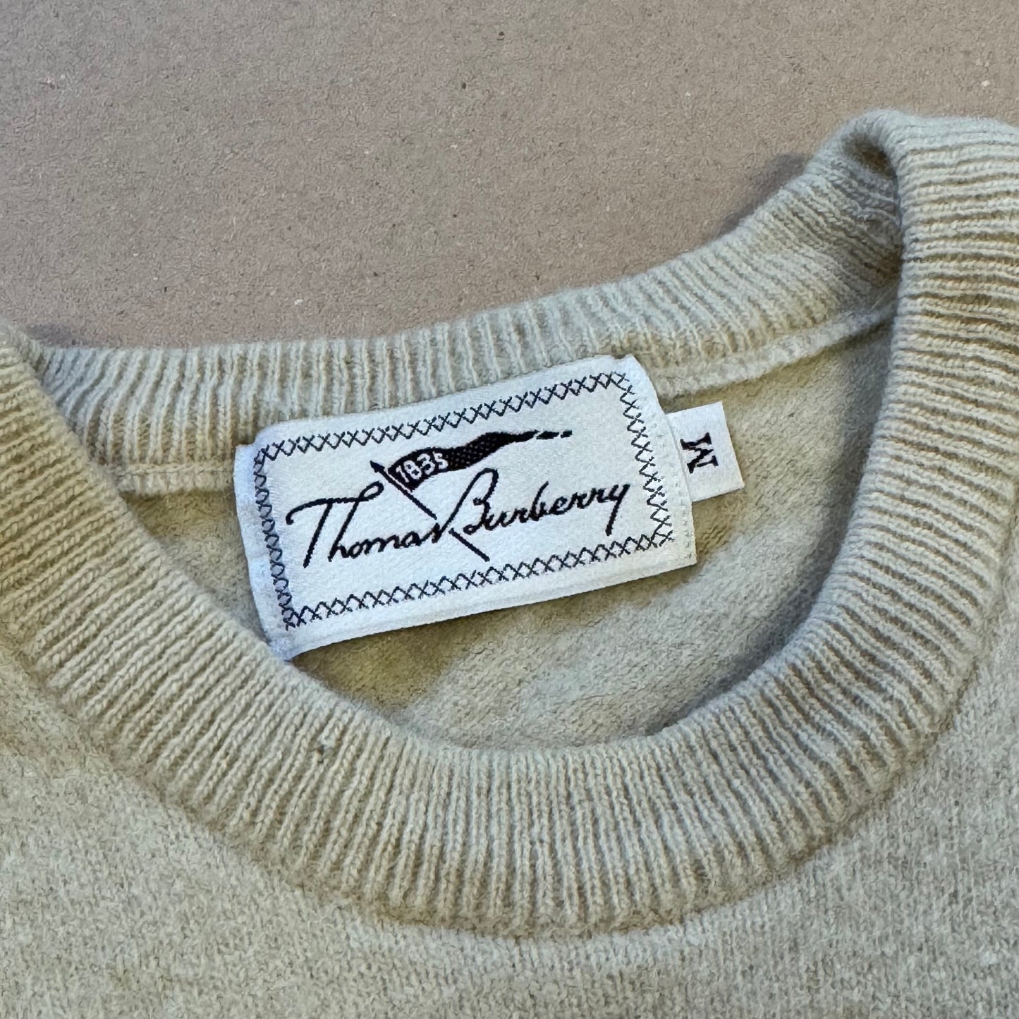 Thomas Burberry vintage lambswool womens sweatshirt