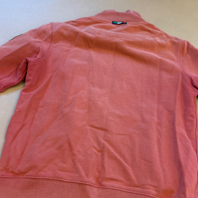 Detailansicht: Sourced limited accessories and clothes Aeronautica Militare orange zip-up jacket – Logo, Nähte oder Material