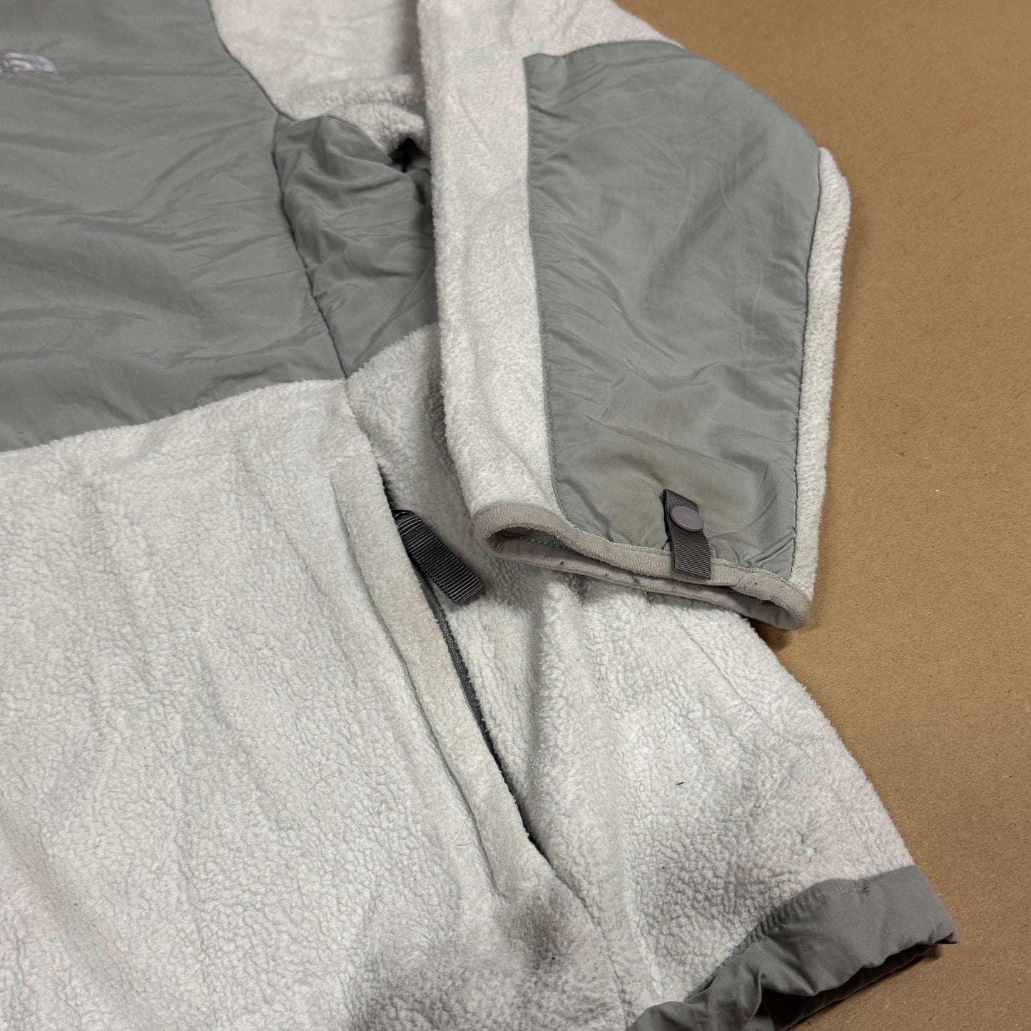 The North Face white fleece jacket