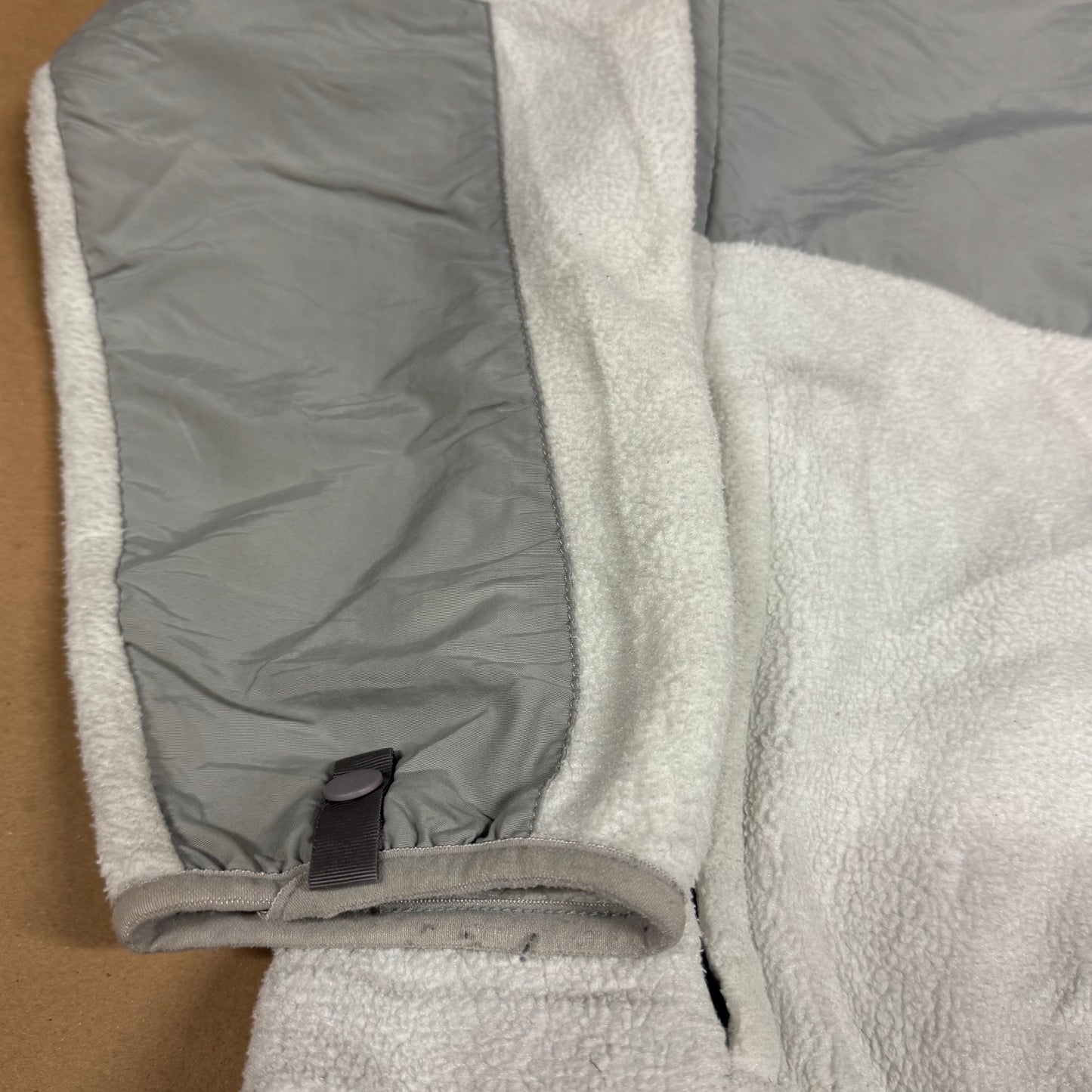 The North Face white fleece jacket