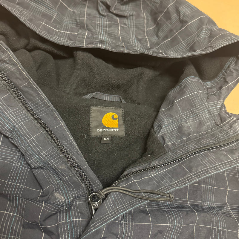 Detailansicht: Sourced limited accessories and clothes Carhartt vintage checkered winter jacket – Logo, Nähte oder Material