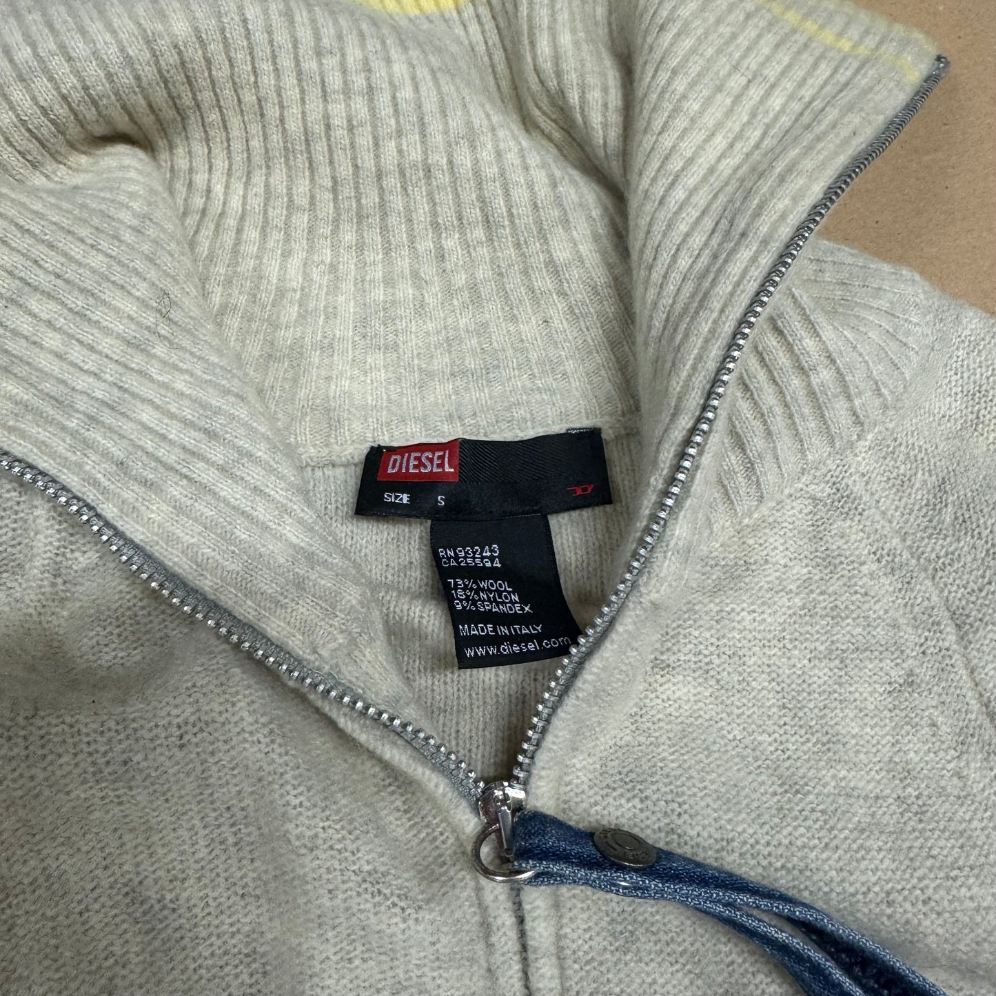 Diesel vintage women’s wool zip-up jacket