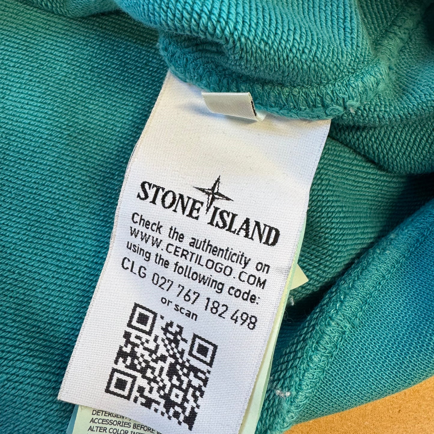 Stone Island turquoise crewneck sweat