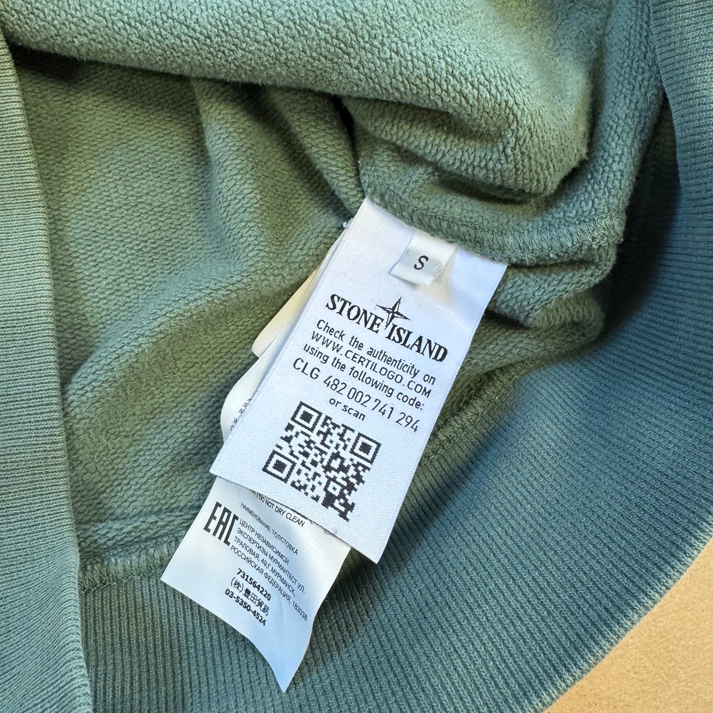 Stone Island light green zipped hoodie