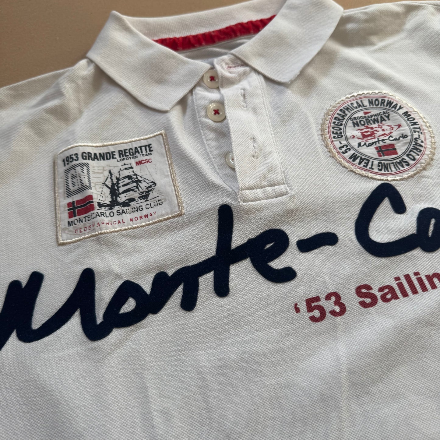 Monte Carlo white polo by Geographical Norway