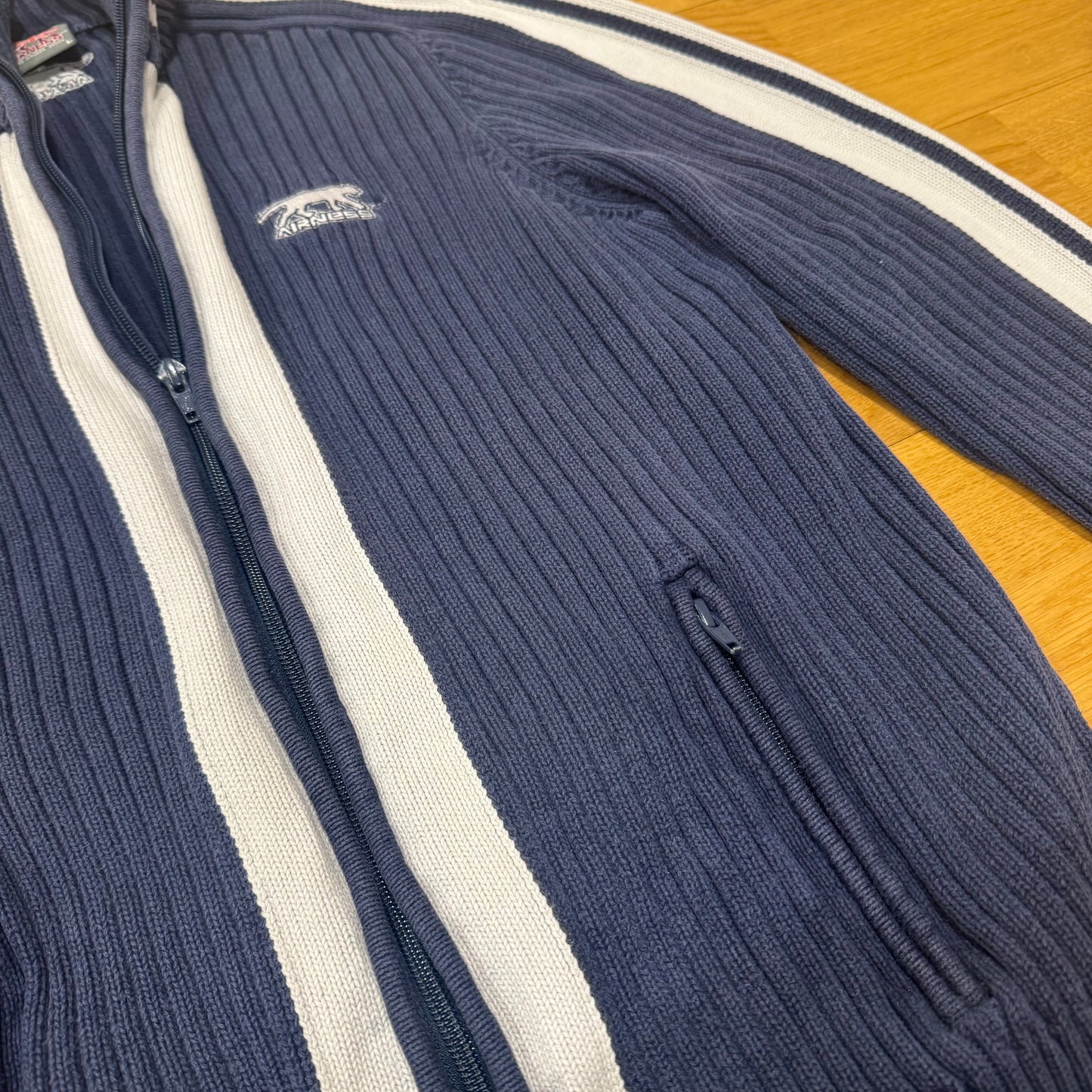 Vintage Airness navy blue knitted jacket