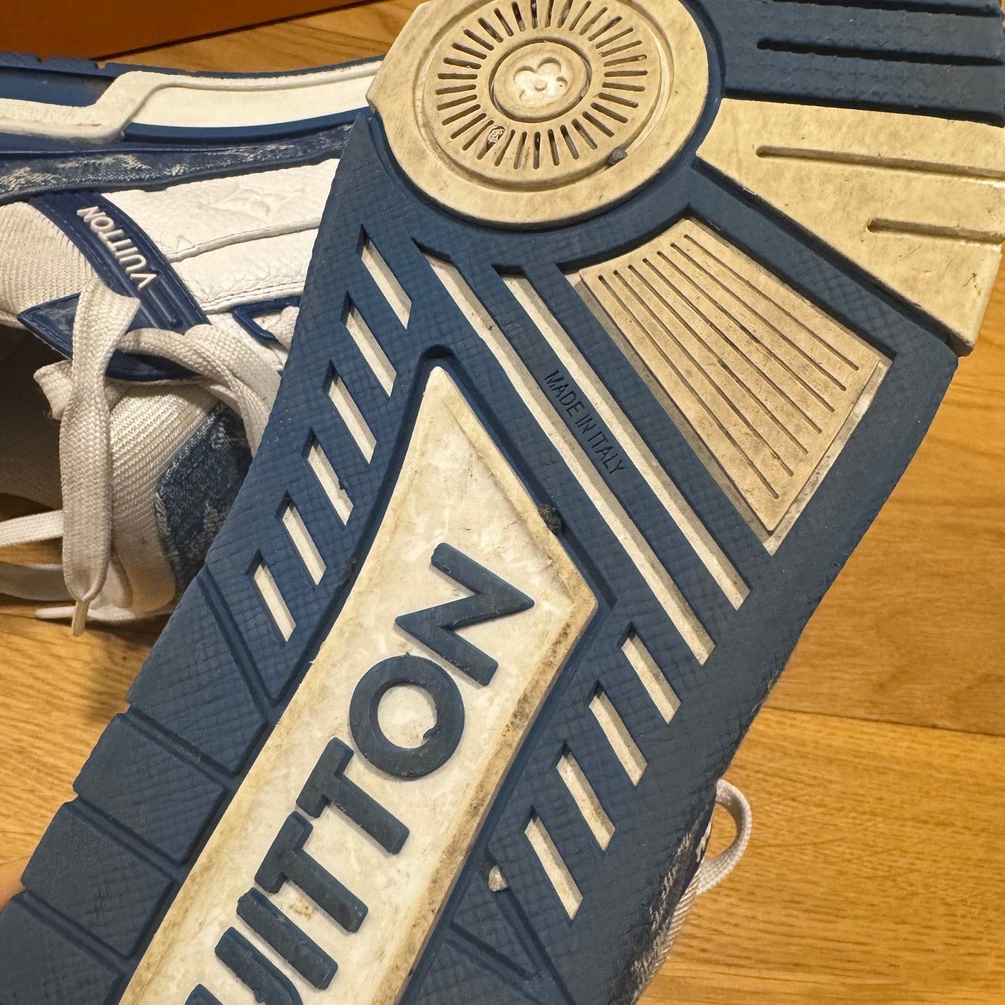 Louis Vuitton LV Trainer Monogram Denim White Blue