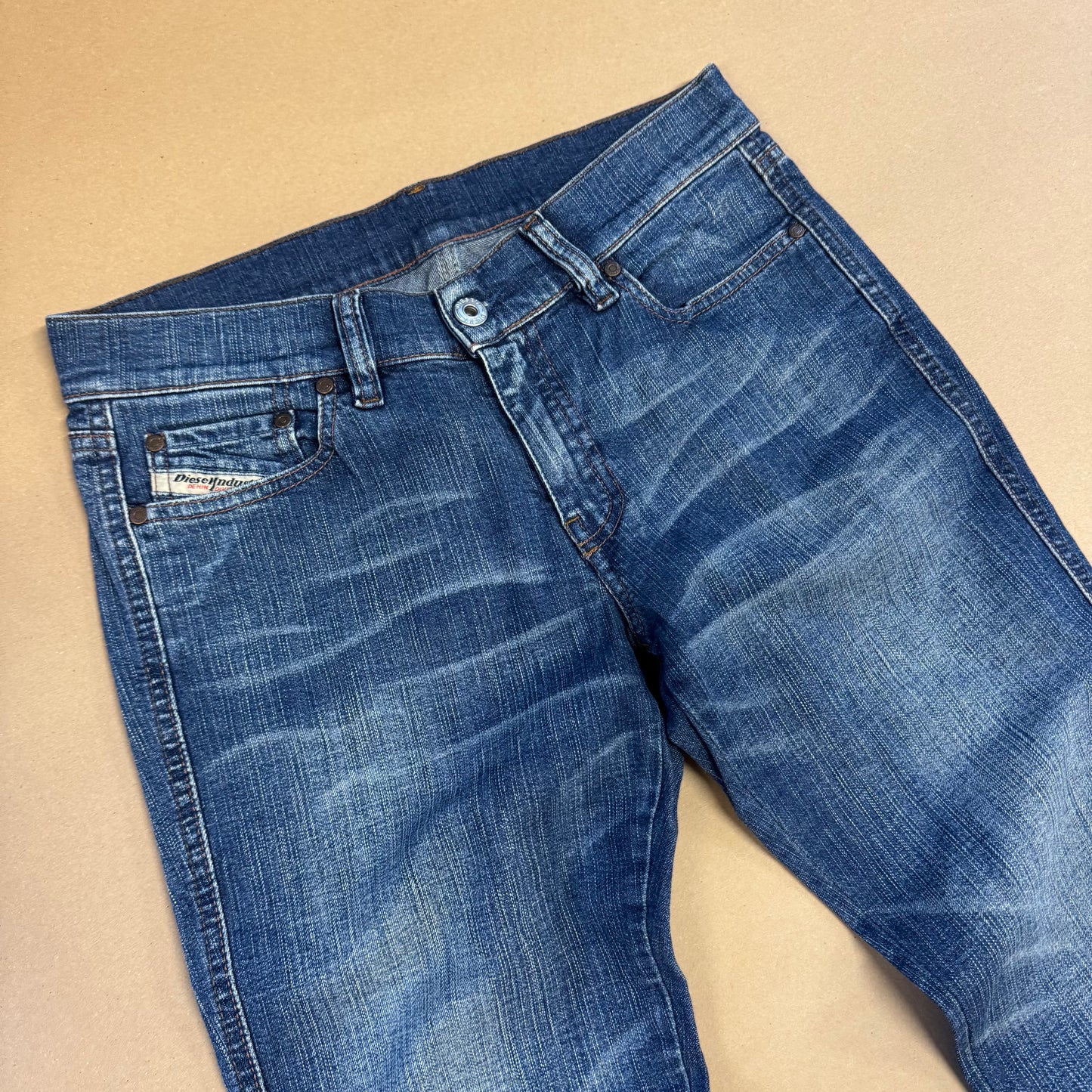 Diesel Industry vintage wide-leg stonewashed jeans