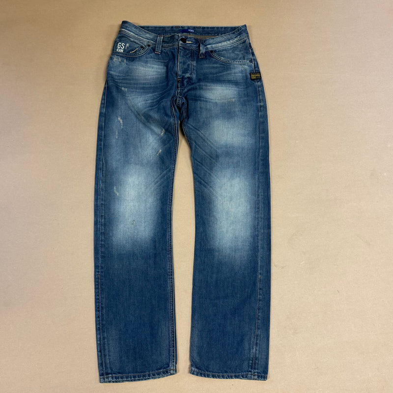 Detailansicht: Sourced limited accessories and clothes G-Star Raw vintage denim jeans – Logo, Nähte oder Material