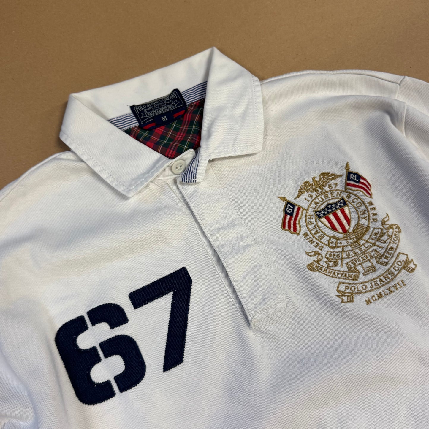 Polo Ralph Lauren Jeans 6 7 white long sleeve