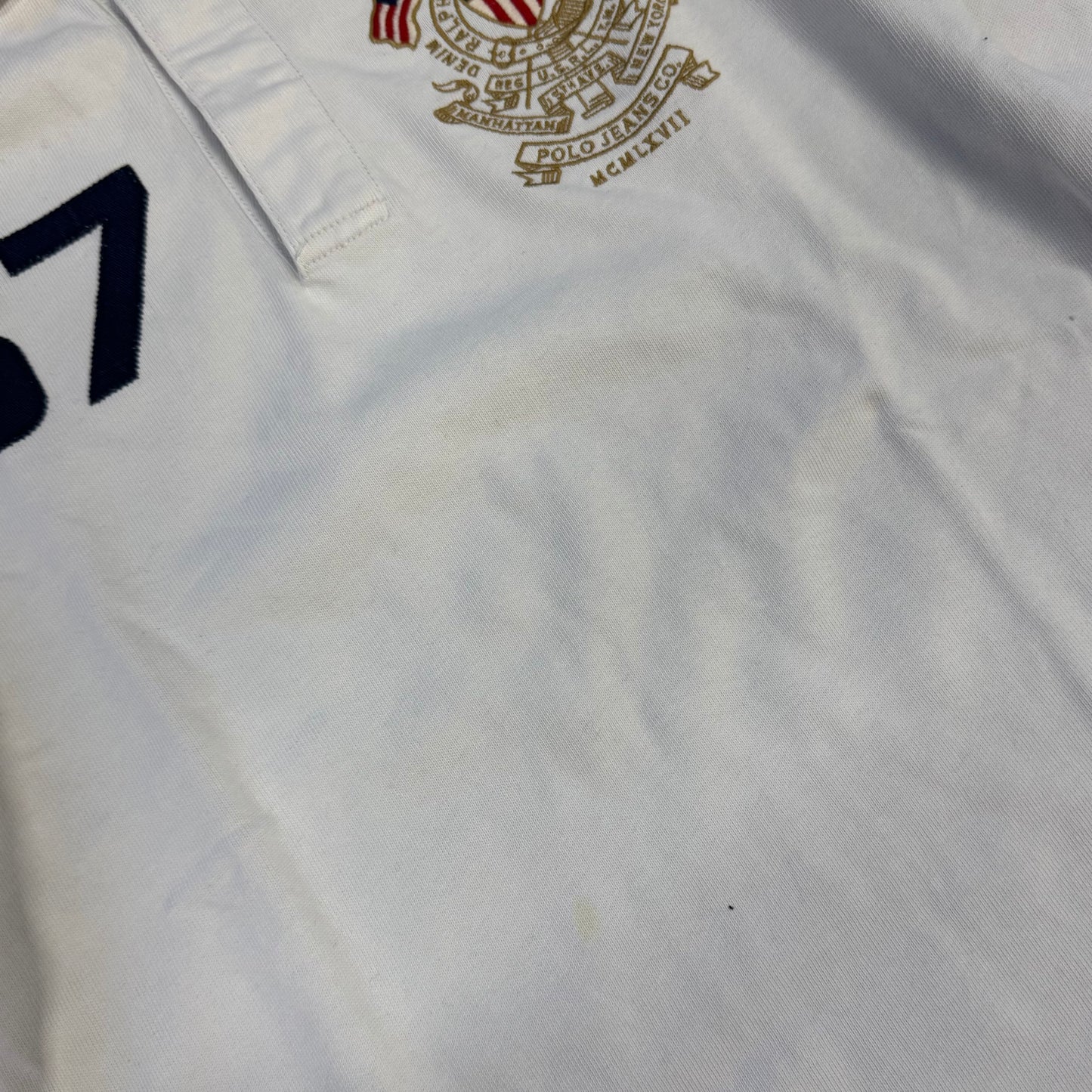 Polo Ralph Lauren Jeans 6 7 white long sleeve