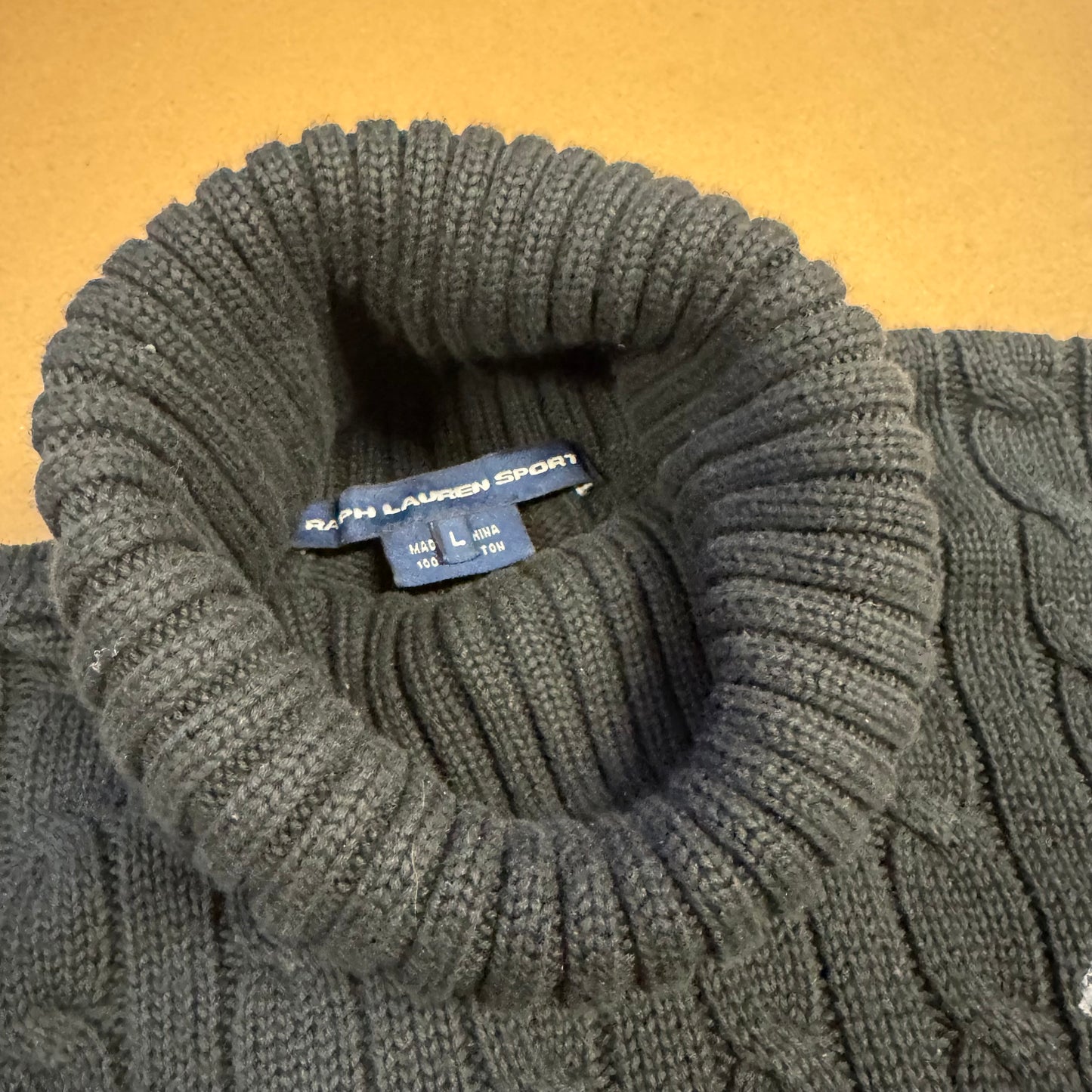 Polo Ralph Lauren Sport black turtleneck knitted sweater