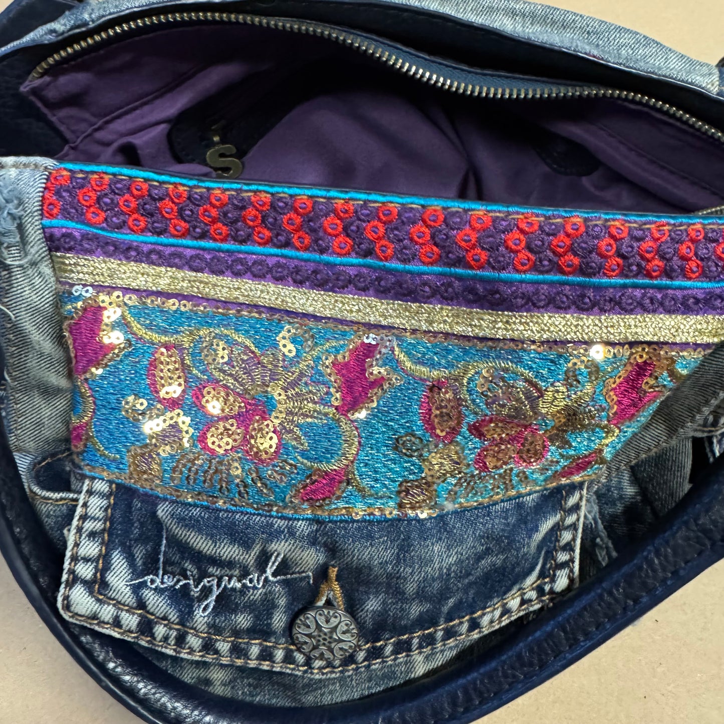 Vintage Desigual denim 90s handbag