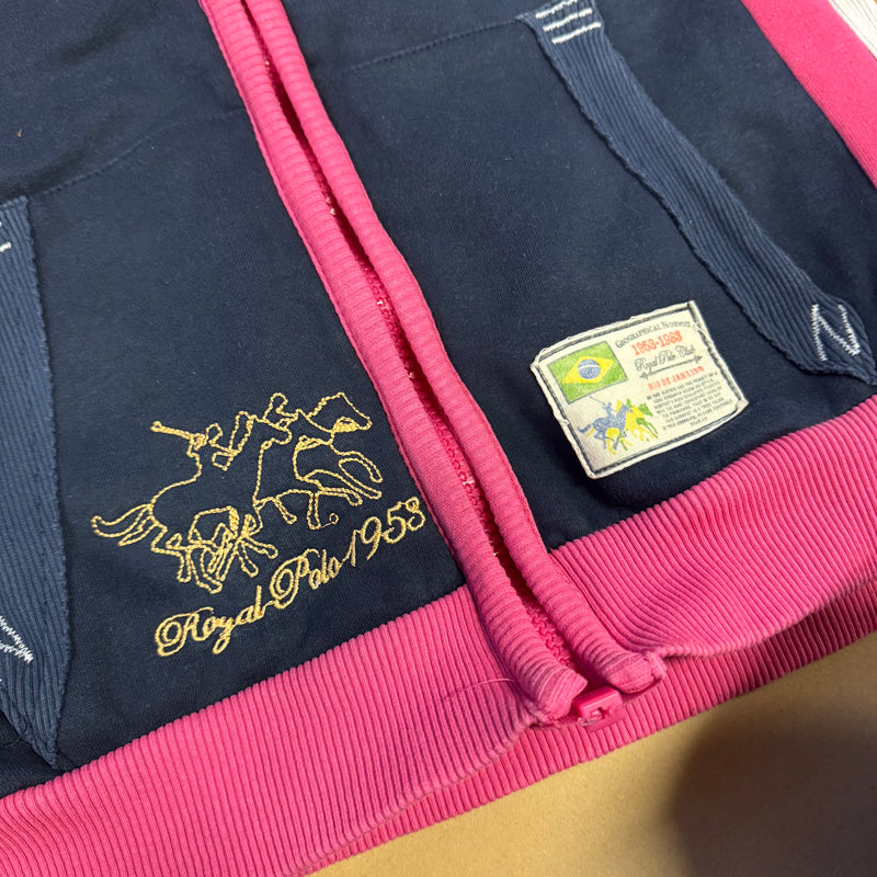 Detailansicht: Sourced limited accessories and clothes Geographical Norway Brazil Royal Polo hoodie – Logo, Nähte oder Material