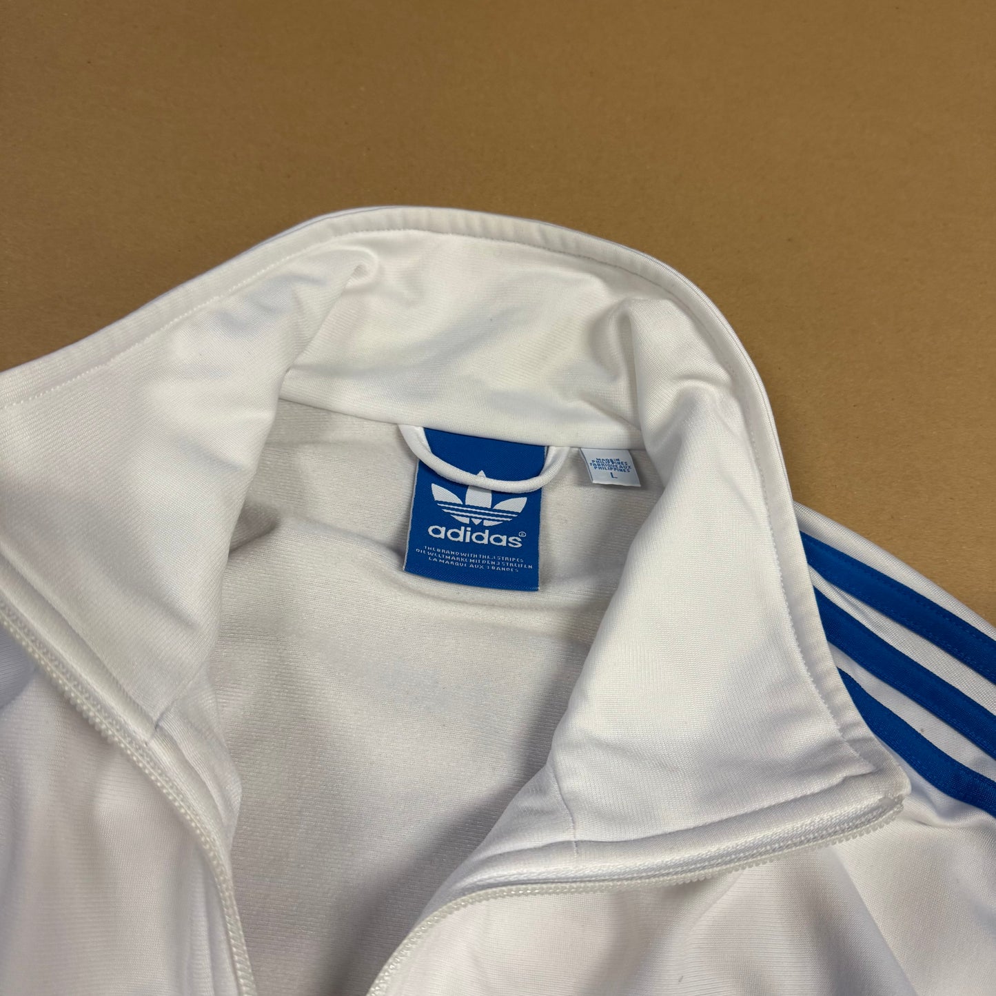 Adidas retro 00s vintage white track jacket