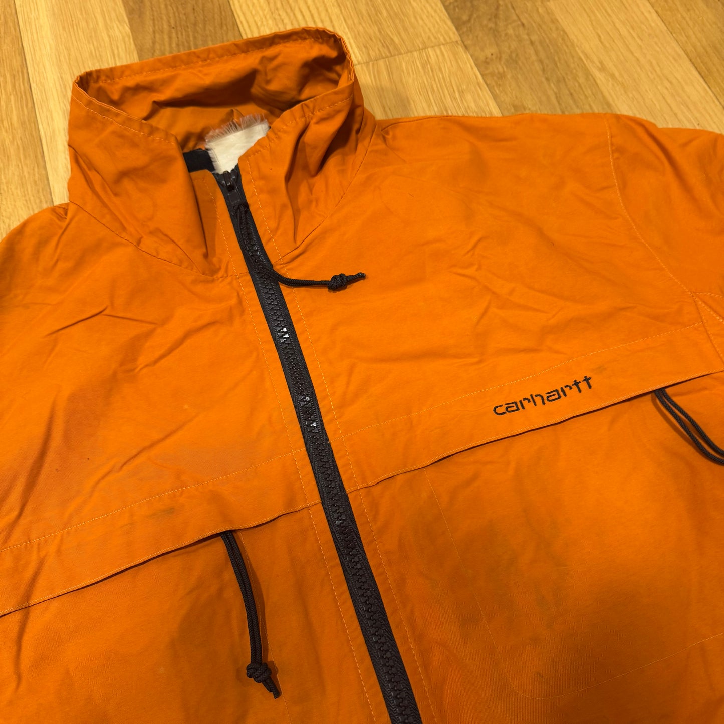 Carhartt orange rainprotective jacket