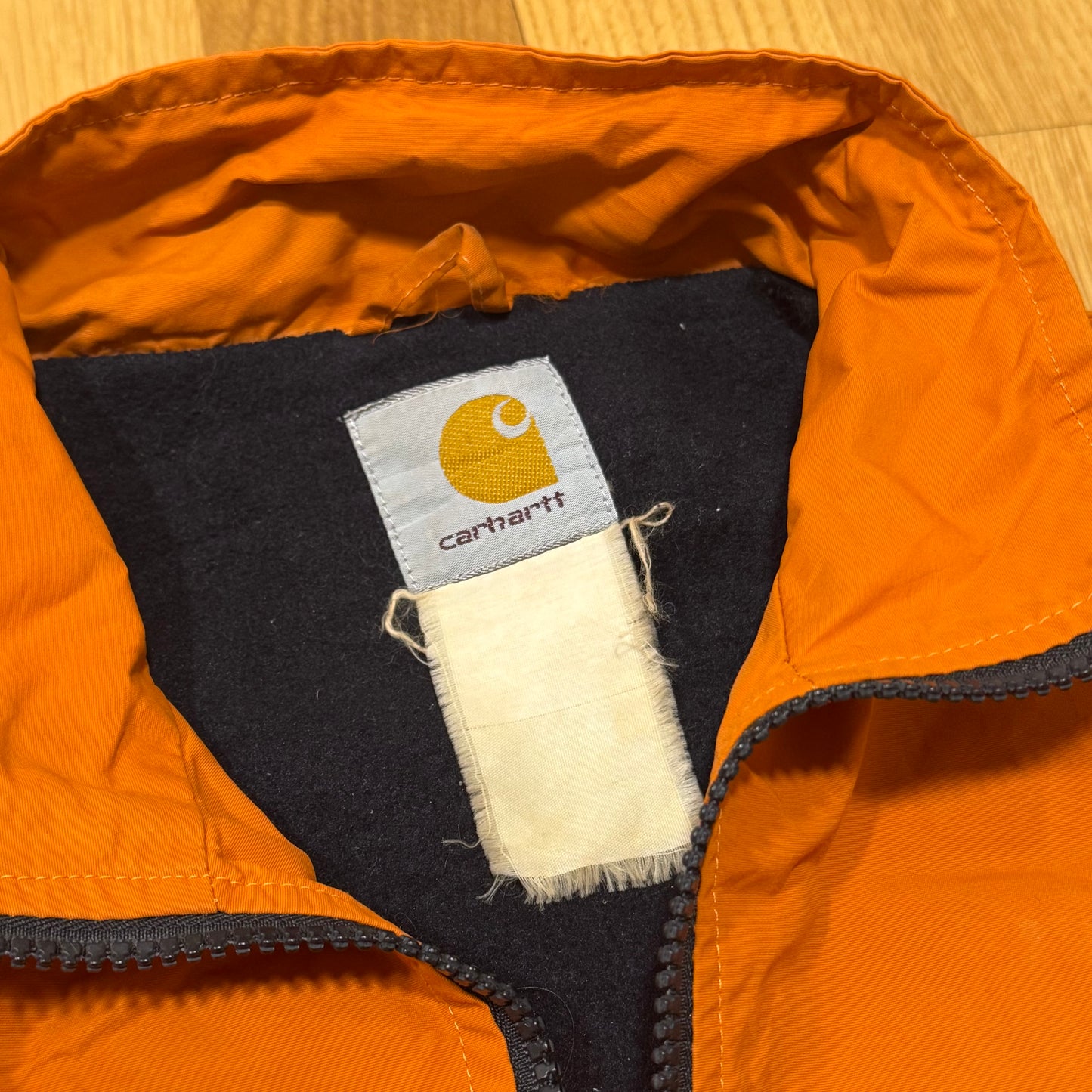 Carhartt orange rainprotective jacket