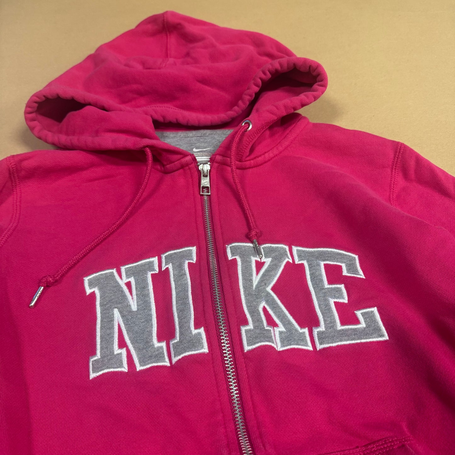 Nike vintage sportswear pink zip-up hoodie