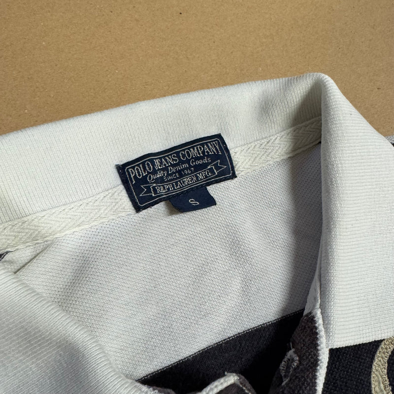 Detailansicht: Sourced limited accessories and clothes Polo Ralph Lauren Jeans Co. 6 7 striped vintage polo – Logo, Nähte oder Material