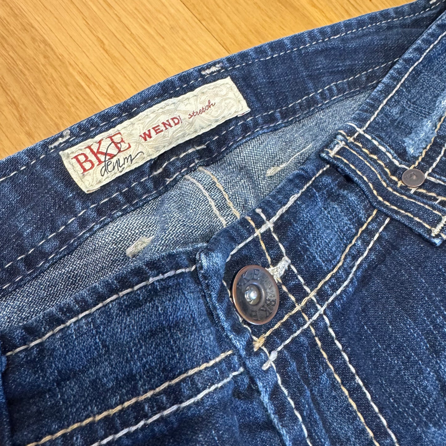 BKE Wendy Y2K stone washed wide leg jeans