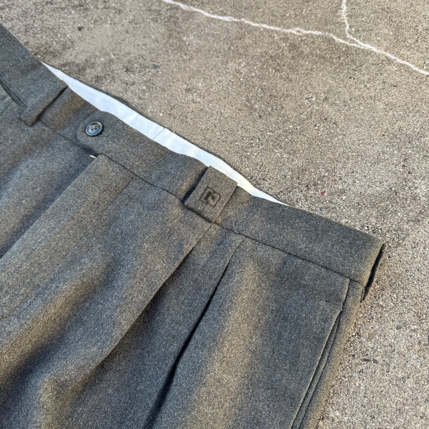 Paco Rabanne vintage grey wool dress pants