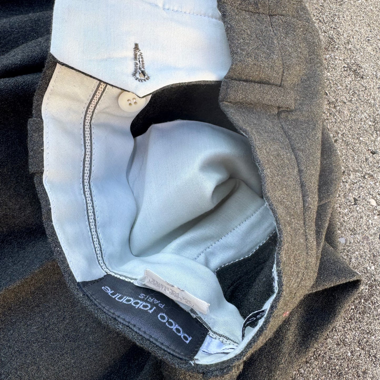 Paco Rabanne vintage grey wool dress pants