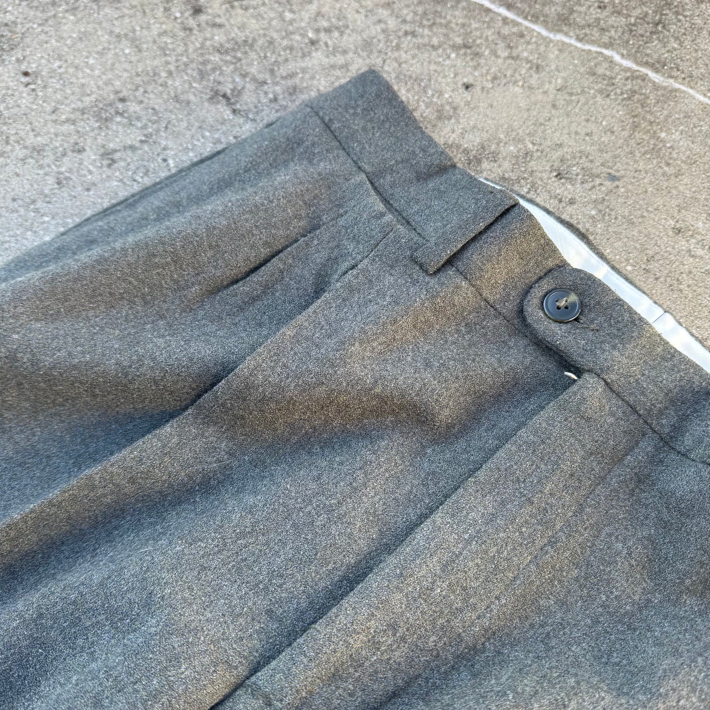 Paco Rabanne vintage grey wool dress pants