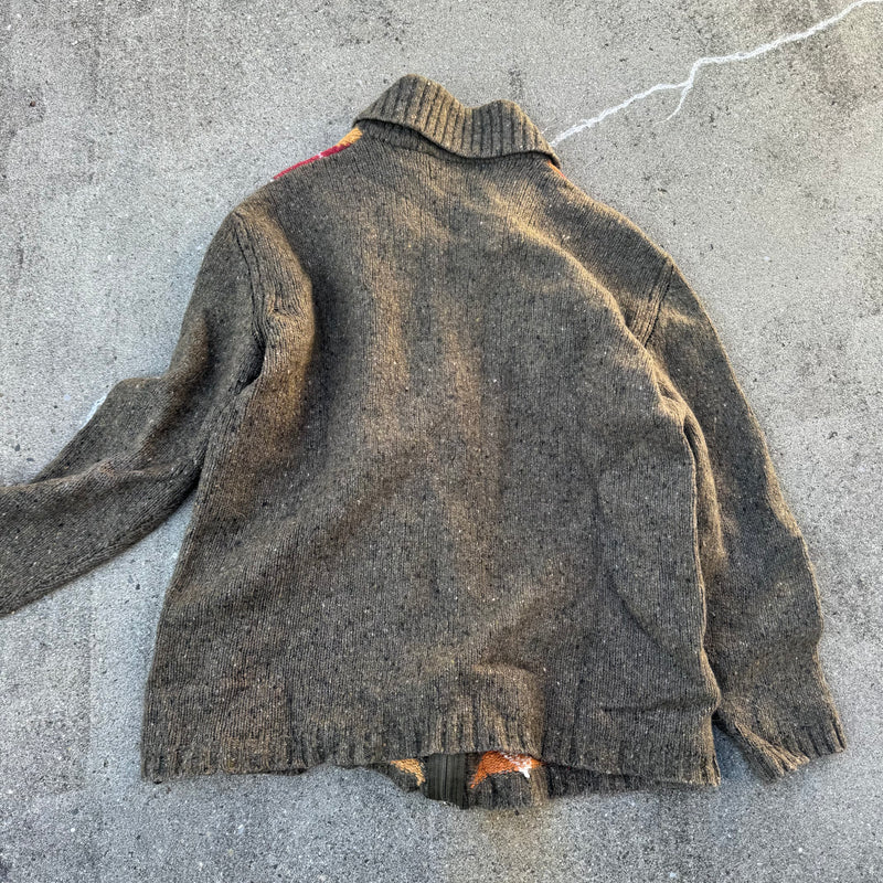 Detailansicht: Sourced limited accessories and clothes Burberry London vintage wool jacket – Logo, Nähte oder Material