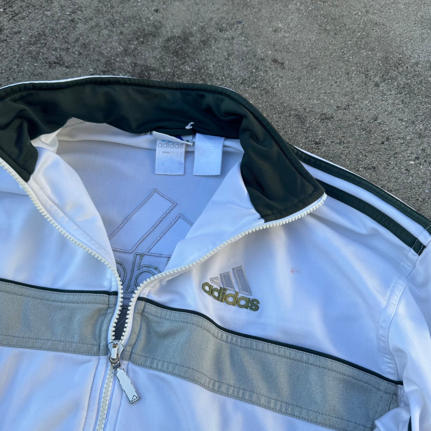 Adidas white vintage 90s track jacket