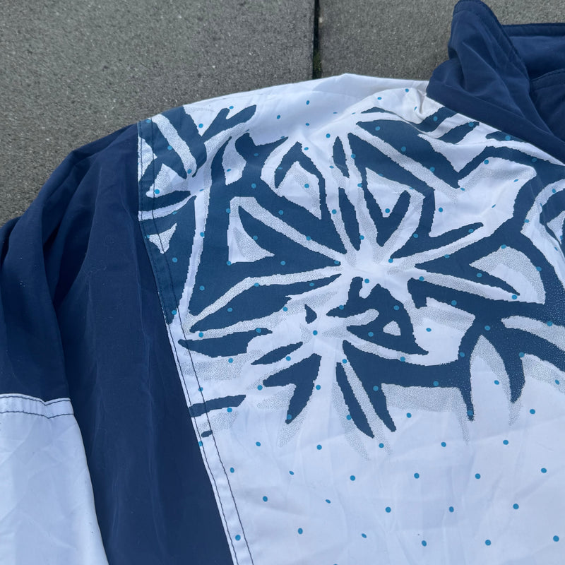 Detailansicht: Sourced limited accessories and clothes Lotto Italia vintage blue streetwear track jacket – Logo, Nähte oder Material