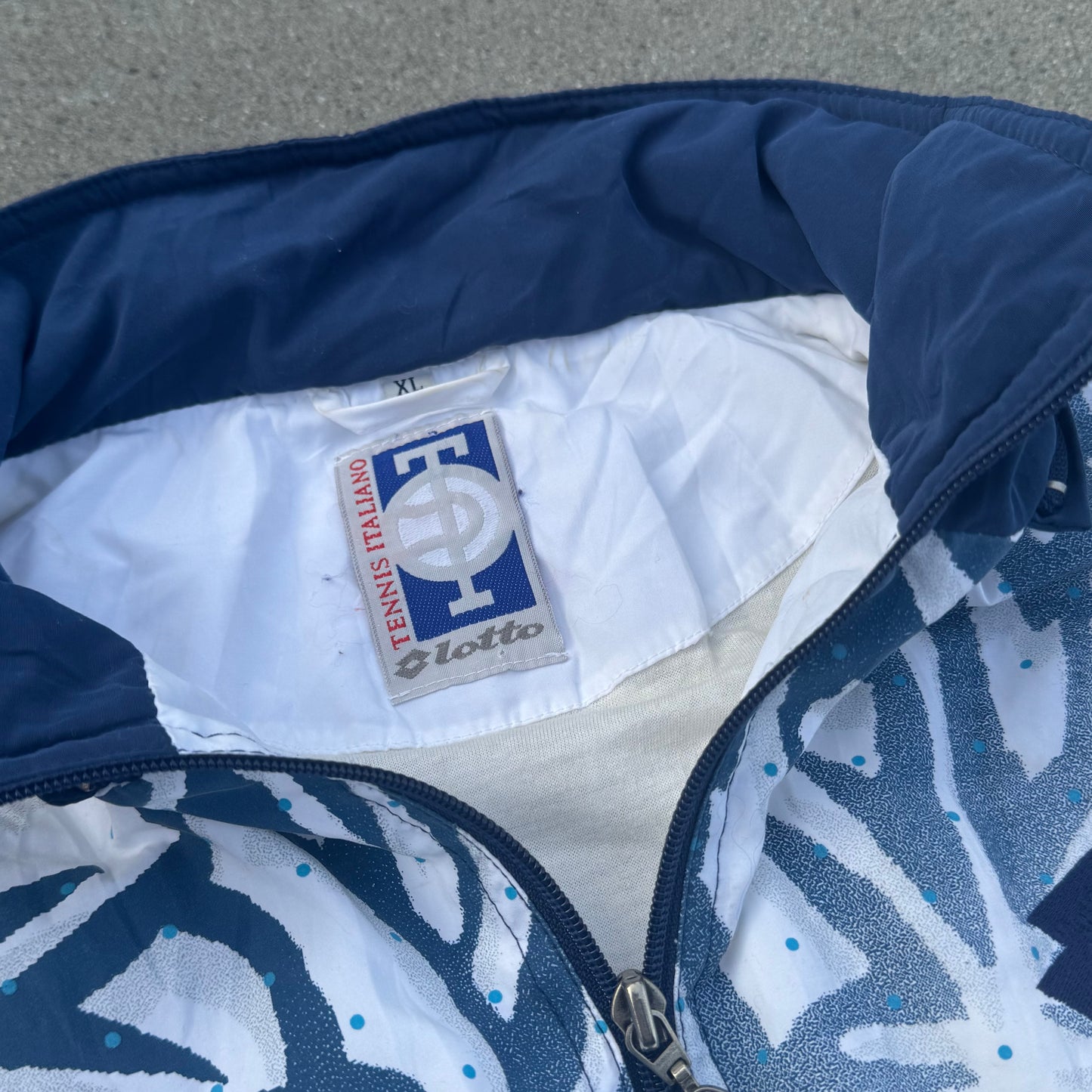 Lotto Italia vintage blue streetwear track jacket