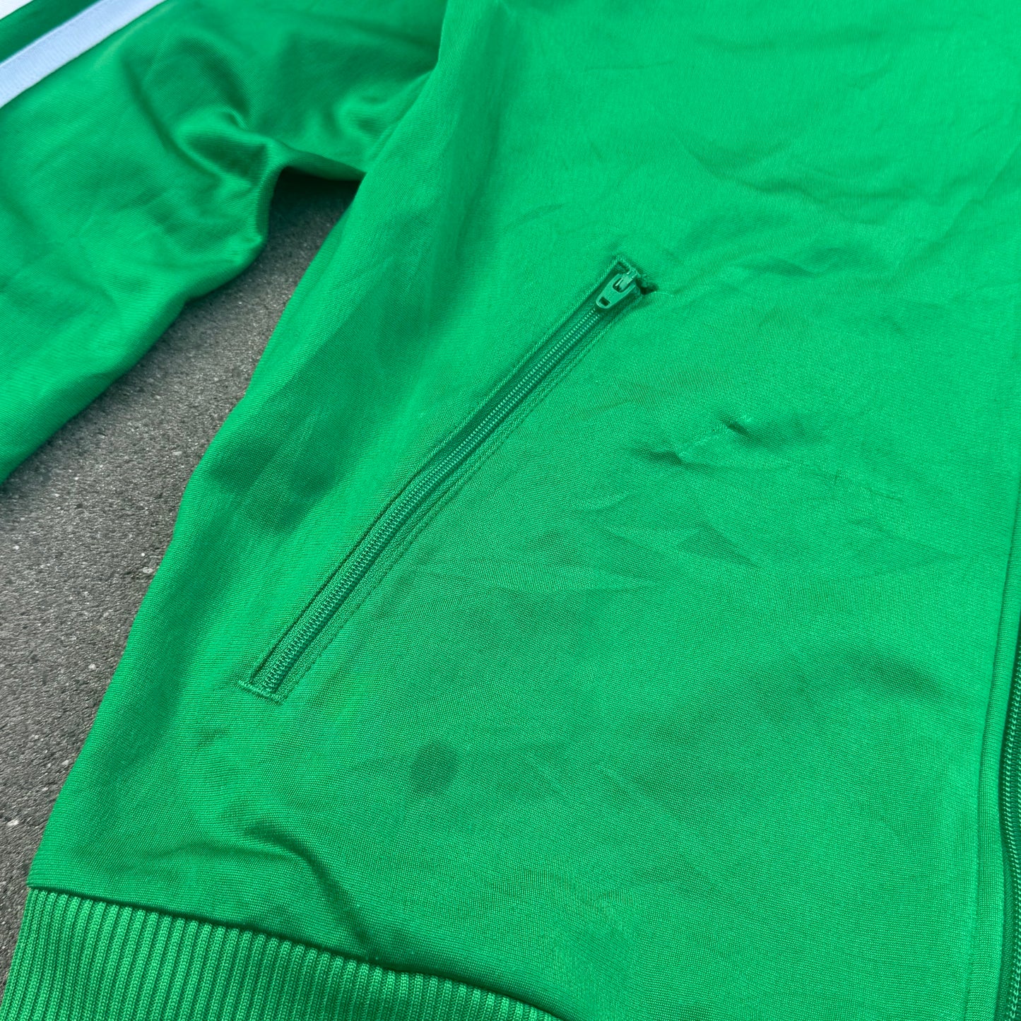 Adidas Firebird streetwear Y2K green track jacket