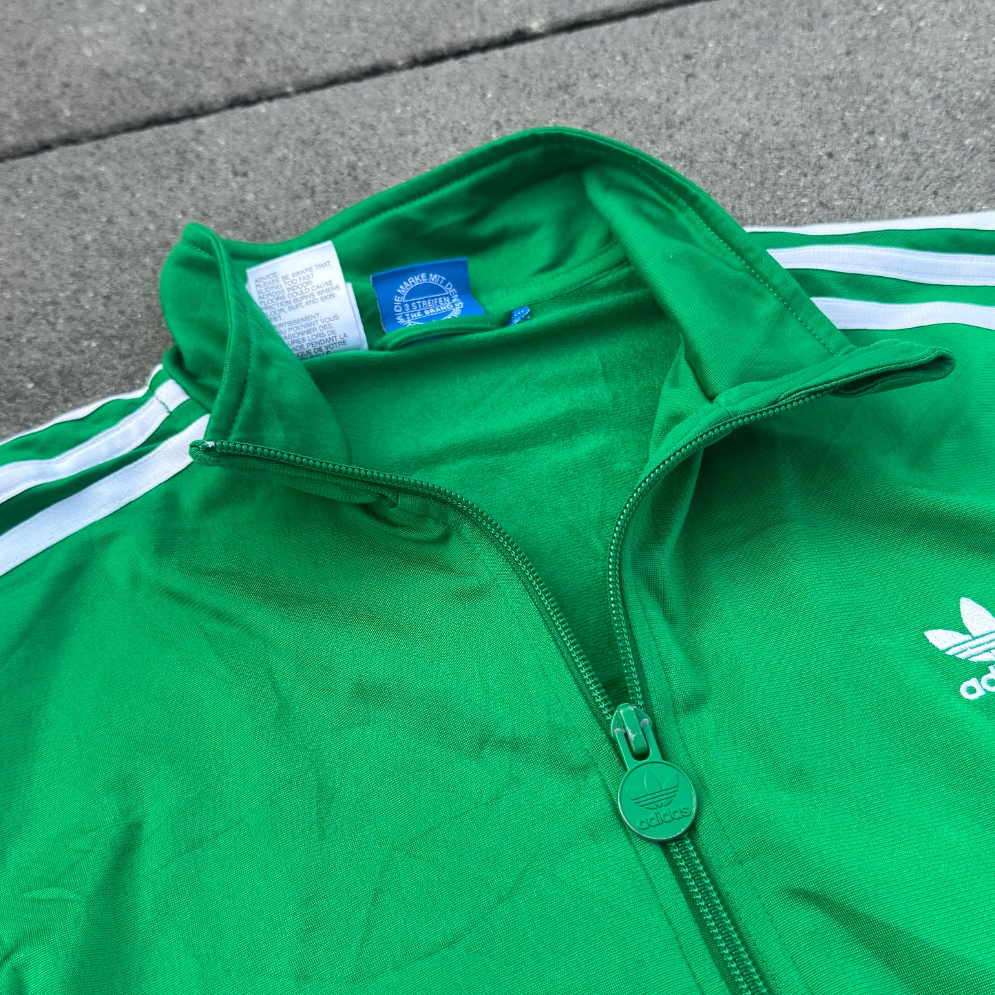 Adidas Firebird streetwear Y2K green track jacket